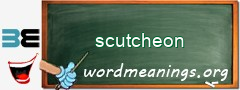 WordMeaning blackboard for scutcheon